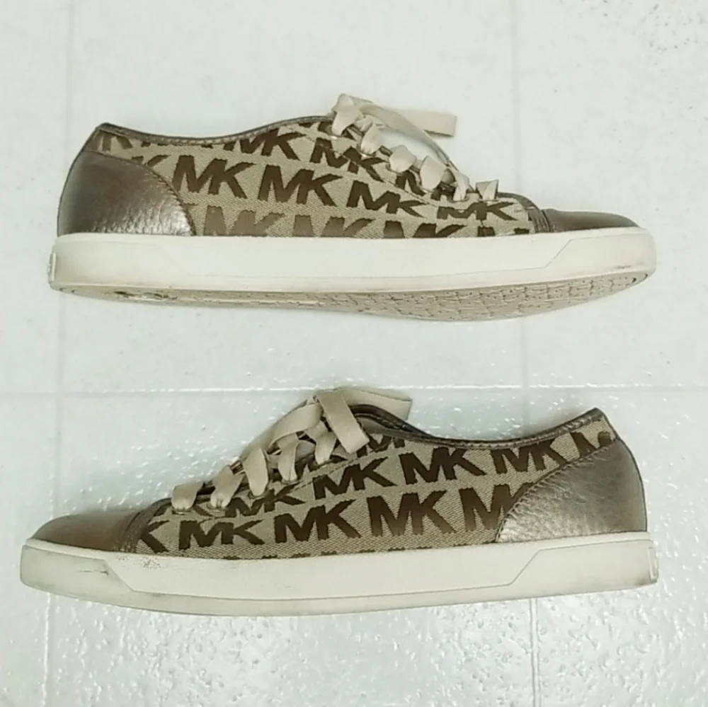 MICHAEL KORS city block sneakers gold toe cap